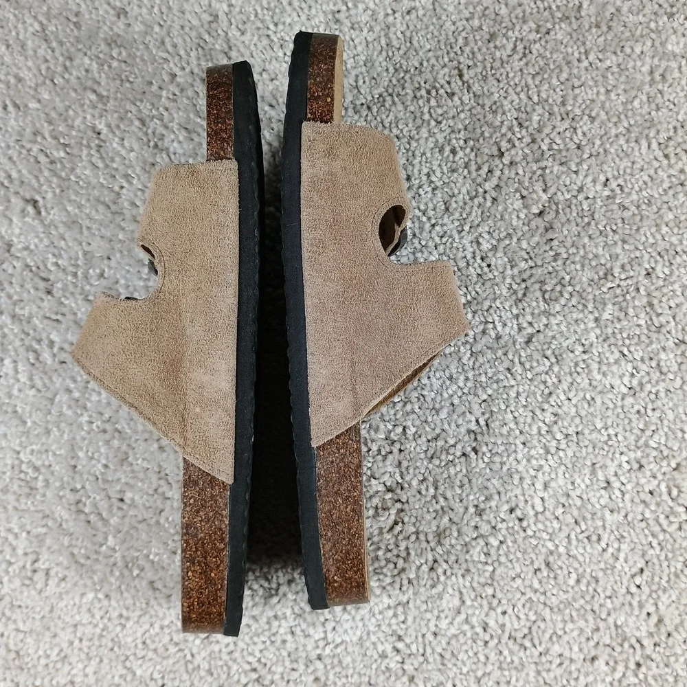 Woodstock Vintage Brand Bert Men's Sandals Size 7 Brown Leather Suede Slide Cork